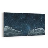 Olla 14775YD Gece Gökyüzü Görseli Yatay Dar 60x30 cm Kanvas Tablo