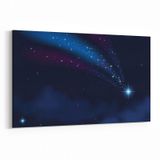 Olla 14777Y Gece Gökyüzü Görseli Yatay 30x20 cm Kanvas Tablo