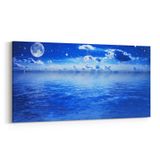 Olla 14778YD Gece Gökyüzü Görseli Yatay Dar 60x30 cm Kanvas Tablo