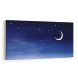 Olla 14792YD Gece Gökyüzü Görseli Yatay Dar 60x30 cm Kanvas Tablo
