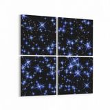 Olla 14795K4 Gece Gökyüzü Görseli Kare 4 Parça 65x65 cm Kanvas Tablo