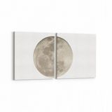 Olla 14796K2Y Gece Gökyüzü Görseli Kare 2 Parça Yatay 65x30 cm Kanvas Tablo
