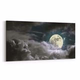 Olla 14812YD Gece Gökyüzü Görseli Yatay Dar 60x30 cm Kanvas Tablo