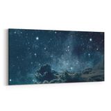 Olla 14813YD Gece Gökyüzü Görseli Yatay Dar 60x30 cm Kanvas Tablo
