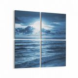 Olla 14823K4 Gece Gökyüzü Görseli Kare 4 Parça 65x65 cm Kanvas Tablo