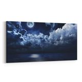 Olla 14824YD Gece Gökyüzü Görseli Yatay Dar 60x30 cm Kanvas Tablo