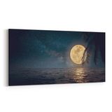 Olla 14827YD Gece Gökyüzü Görseli Yatay Dar 60x30 cm Kanvas Tablo