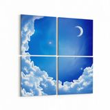 Olla 14837K4 Gece Gökyüzü Görseli Kare 4 Parça 65x65 cm Kanvas Tablo