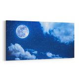 Olla 14843YD Gece Gökyüzü Görseli Yatay Dar 60x30 cm Kanvas Tablo