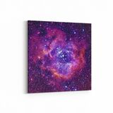 Olla 14857K Gece Gökyüzü Görseli Kare 25x25 cm Kanvas Tablo