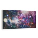 Olla 14864YD Gece Gökyüzü Görseli Yatay Dar 60x30 cm Kanvas Tablo