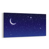 Olla 14867YD Gece Gökyüzü Görseli Yatay Dar 60x30 cm Kanvas Tablo