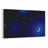 Olla 14874Y Gece Gökyüzü Görseli Yatay 30x20 cm Kanvas Tablo