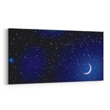 Olla 14874YD Gece Gökyüzü Görseli Yatay Dar 60x30 cm Kanvas Tablo