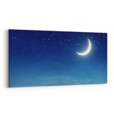 Olla 14879YD Gece Gökyüzü Görseli Yatay Dar 60x30 cm Kanvas Tablo