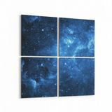 Olla 14880K4 Gece Gökyüzü Görseli Kare 4 Parça 65x65 cm Kanvas Tablo