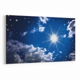 Olla 14886Y Gece Gökyüzü Görseli Yatay 30x20 cm Kanvas Tablo