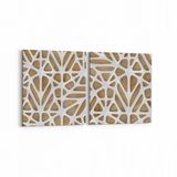Olla 14888K2Y Geometrik Desen Görseli Kare 2 Parça Yatay 65x30 cm Kanvas Tablo