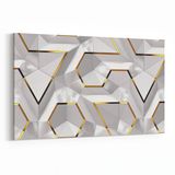 Olla 14889Y Geometrik Desen Görseli Yatay 30x20 cm Kanvas Tablo