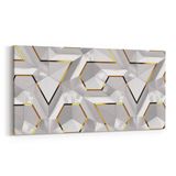 Olla 14889YD Geometrik Desen Görseli Yatay Dar 60x30 cm Kanvas Tablo