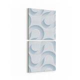 Olla 14936K2D Geometrik Desen Görseli Kare 2 Parça Dikey 30x65 cm Kanvas Tablo