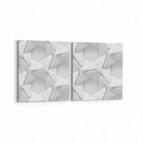 Olla 14947K2Y Geometrik Desen Görseli Kare 2 Parça Yatay 65x30 cm Kanvas Tablo