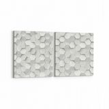 Olla 14949K2Y Geometrik Desen Görseli Kare 2 Parça Yatay 65x30 cm Kanvas Tablo
