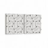 Olla 14955K2Y Geometrik Desen Görseli Kare 2 Parça Yatay 65x30 cm Kanvas Tablo