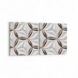 Olla 14959K2Y Geometrik Desen Görseli Kare 2 Parça Yatay 65x30 cm Kanvas Tablo