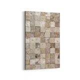 Olla 17350D Taş/Tuğla Görseli Dikey Kanvas Tablo, Ölçü 100X150