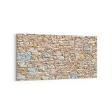 Olla 17352YD Taş / Tuğla Görseli Yatay Dar Kanvas Tablo, Ölçü 160X80