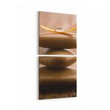 Olla 17382K2D Taş/Tuğla Görseli Kare 2'li Dikey Kanvas Tablo, Ölçü 60X125