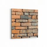 Olla 17389K Taş/Tuğla Görseli Kare Kanvas Tablo, Ölçü 120X120