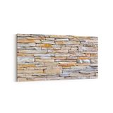 Olla 17408YD Taş/Tuğla Görseli Yatay Dar Kanvas Tablo, Ölçü 80X40