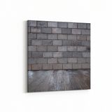 Olla 17441K Taş/Tuğla Görseli Kare Kanvas Tablo, Ölçü 30X30