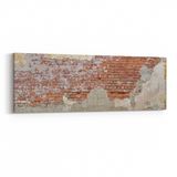 Olla 17451YI Taş/Tuğla Görseli Yatay İnce Kanvas Tablo, Ölçü 180X60