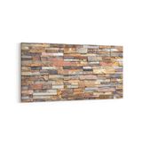 Olla 17508YD Taş/Tuğla Görseli Yatay Dar Kanvas Tablo, Ölçü 160X80