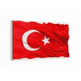 Olla 17527Y Türk Bayrağı Görseli Yatay Kanvas Tablo, Ölçü 30X20