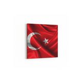 Olla 17528K Türk Bayrağı Görseli Kare Kanvas Tablo, Ölçü 70X70