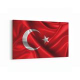 Olla 17528Y Türk Bayrağı Görseli Yatay Kanvas Tablo, Ölçü 120X80