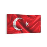 Olla 17528YD Türk Bayrağı Görseli Yatay Dar Kanvas Tablo, Ölçü 100X50