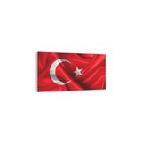 Olla 17528YD Türk Bayrağı Görseli Yatay Dar Kanvas Tablo, Ölçü 80X40