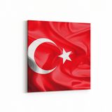 Olla 17529K Türk Bayrağı Görseli Kare Kanvas Tablo, Ölçü 60X60
