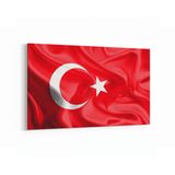 Olla 17529Y Türk Bayrağı Görseli Yatay Kanvas Tablo, Ölçü 90X60