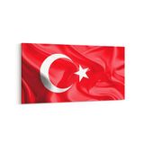 Olla 17529YD Türk Bayrağı Görseli Yatay Dar Kanvas Tablo, Ölçü 80X40