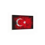 Olla 17530Y Türk Bayrağı Görseli Yatay Kanvas Tablo, Ölçü 120X80