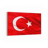 Olla 17531Y Türk Bayrağı Görseli Yatay Kanvas Tablo, Ölçü 90X60