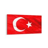 Olla 17531YD Türk Bayrağı Görseli Yatay Dar Kanvas Tablo, Ölçü 100X50