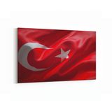 Olla 17533Y Türk Bayrağı Görseli Yatay Kanvas Tablo, Ölçü 100X70