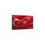 Olla 17533Y Türk Bayrağı Görseli Yatay Kanvas Tablo, Ölçü 70X50